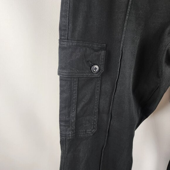 SOLD OUT American Eagle Outfitters Pants Women L Black Pull Kick Boot Cargo NWT - Picture 6 of 15